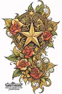 The southern star tattoo design idea