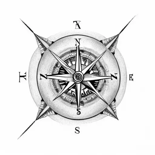 A detailed forearm tattoo of a compass with intricate clock hands pointing to 11:40, surrounded by a Mediterranean-inspired landscape tattoo design idea