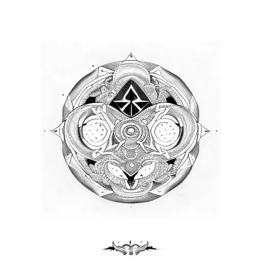 taurus circle tattoo design idea