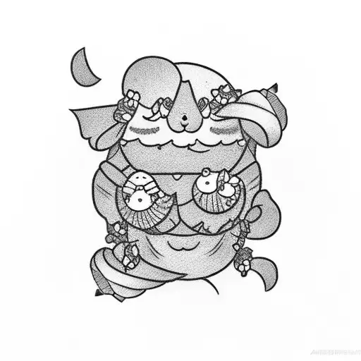 kawaii dumpling tattoo design idea