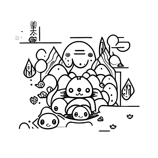 kawaii dumpling tattoo design idea