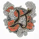 BLESSED FONT tattoo design idea