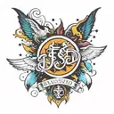 BLESSED SPACE FONT tattoo design idea