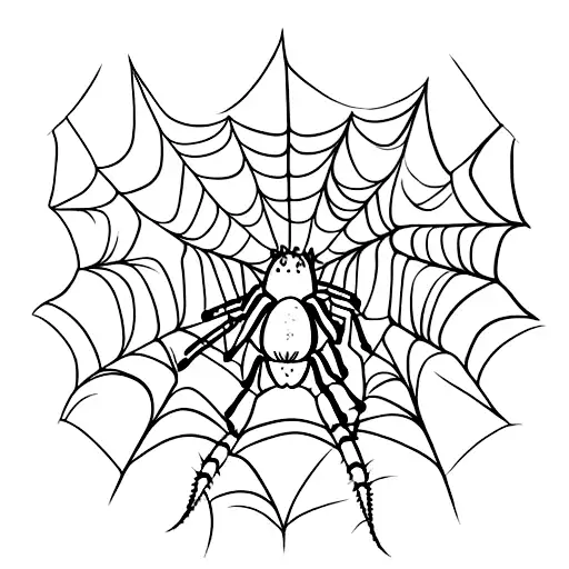 Spider opium style tattoo design idea