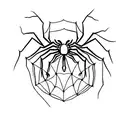 Spider opium style tattoo design idea
