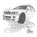 BMW E46 touring tattoo design idea