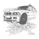 BMW E46 touring tattoo design idea