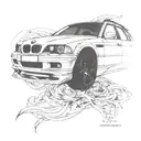 BMW E46 touring tattoo design idea