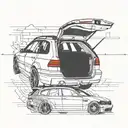 BMW E46 touring tattoo design idea