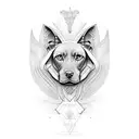 sphinx dog tattoo design idea