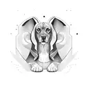 sphinx dog tattoo design idea