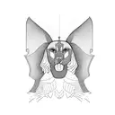 sphinx dog tattoo design idea