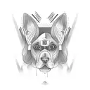 sphinx dog tattoo design idea