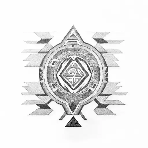 the words "Indio Yaqui" . each letter aligned vertical. use negative space old English font tattoo design idea