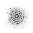 two spirals reflective pool of water tattoo design idea