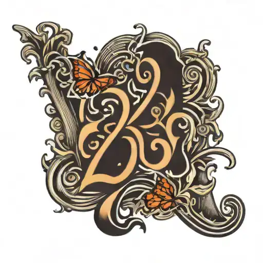 I want a small but striking tattoo of the number 23 with twenty-three written in the middle. tattoo design idea