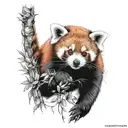red panda tattoo design idea
