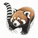 red panda tattoo design idea