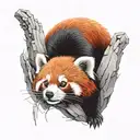red panda tattoo design idea