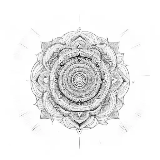 sudarshan chakra tattoo design idea