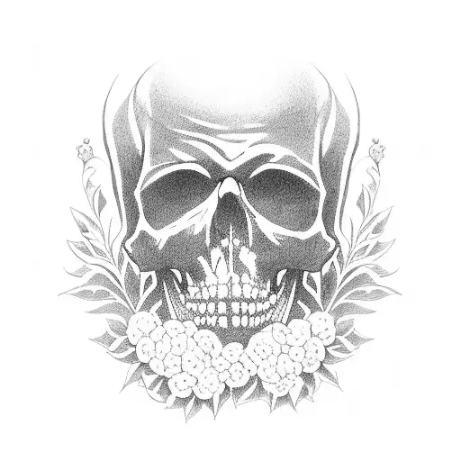 Death in a black robe plays the bandura with a viburnum wreath on his head.  The mantle has a Ukrainian ornament on it.  tattoo design idea