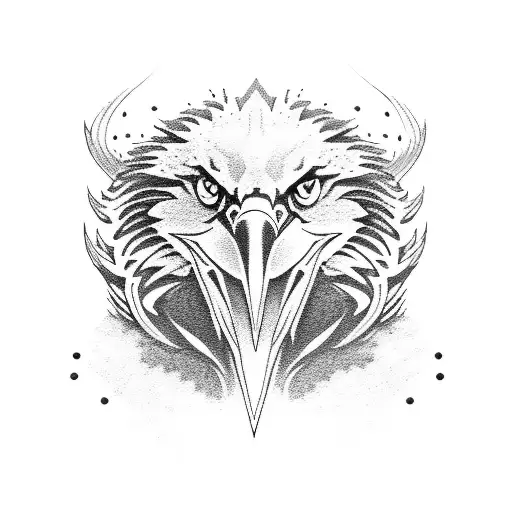 Eagle and wolf tattoo design idea