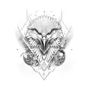 Eagle and wolf tattoo design idea