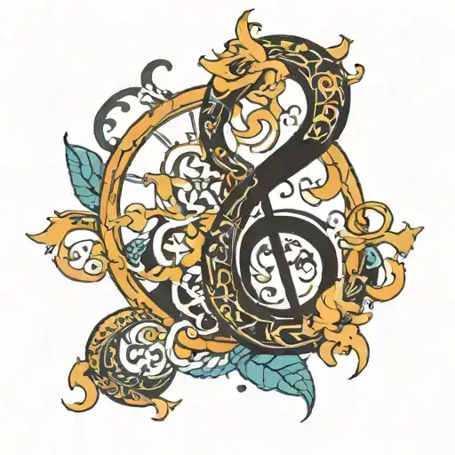 To the rhythm of eternity symbol tattoo design idea