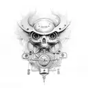 steam punk tattoo design idea