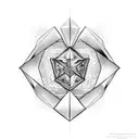 Pentagon tattoo design idea