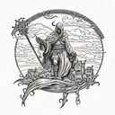 even though i walk through the valley of the shadow of death, i will fear no evil. tattoo design idea