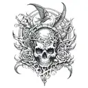 even though i walk through the valley of the shadow of death, i will fear no evil. tattoo design idea