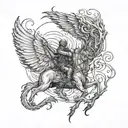 even though i walk through the valley of the shadow of death, i will fear no evil. tattoo design idea