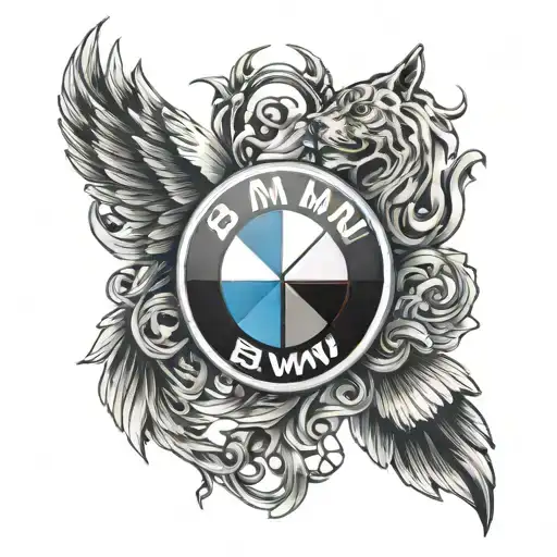 bmw logo intertwined tattoo design idea
