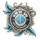 bmw logo intertwined tattoo design idea