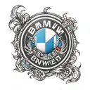 bmw logo intertwined tattoo design idea