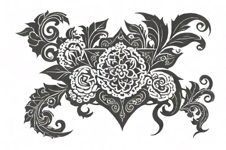 Azrag shadowed design inspired tattoo design idea