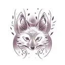 Kitzune renard à 9 queues et Calcifer  tattoo design idea