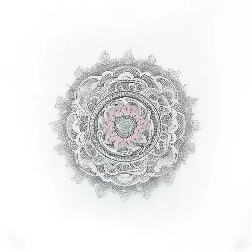 mala beads tattoo design idea