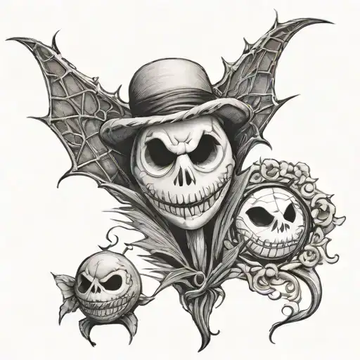 nightmare before christmas tattoo design idea