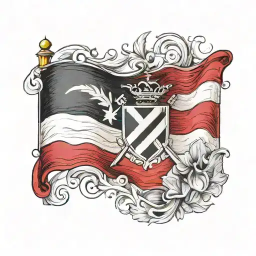Trinidad and tobago flag tattoo design idea