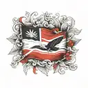 Trinidad and tobago flag tattoo design idea