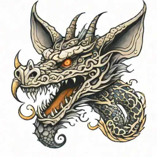 dragon wrapped around fore arm tattoo design idea
