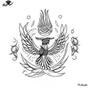 ave fenix rosa tattoo design idea