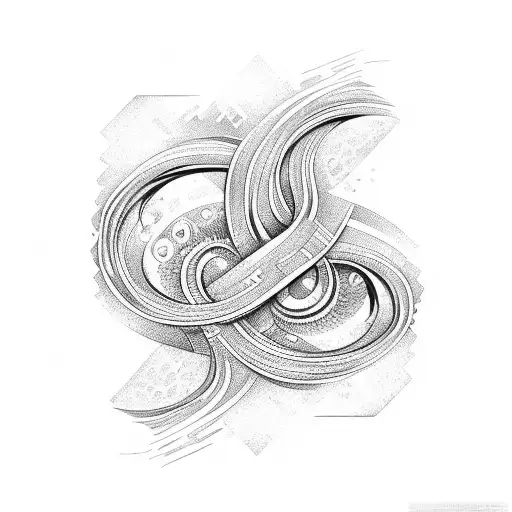 infinity wave tattoo design idea