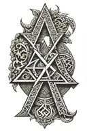 elder futhark bind rune tattoo design idea