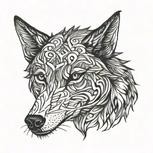 she Wolf tattoo design idea