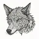 she Wolf tattoo design idea