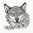 she Wolf tattoo design idea