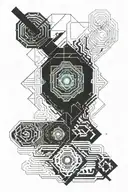 psychedelics, geometry tattoo design idea